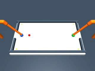 Player's view: Air hockey